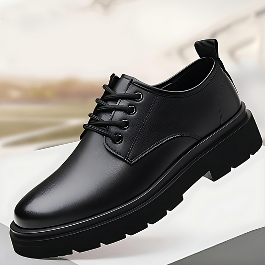 Męska - Buty wizytowe - Skórzany design w włoskim stylu - Elegancka obuwie na każdą okazję