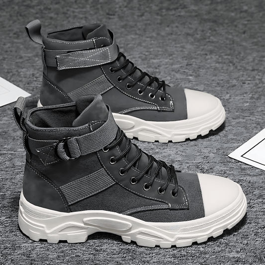 Męska - Buty za Kostkę - Chunky Sole - Stylowe i Wygodne Obuwie na Każdą Okazję