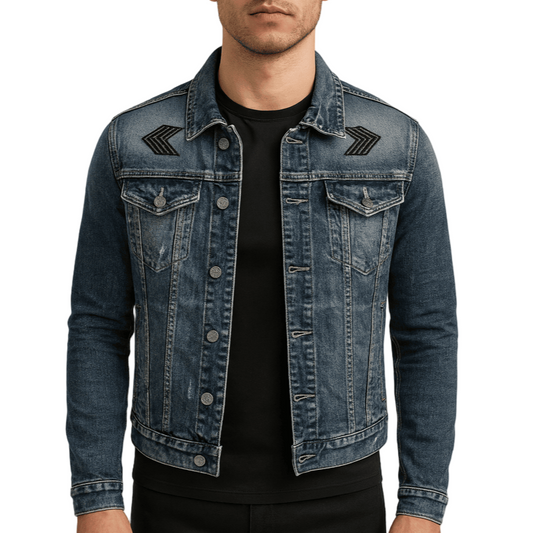 Męska - Kurtka dżinsowa - Stonewashed - Modny i stylowy wybór na każdą okazję