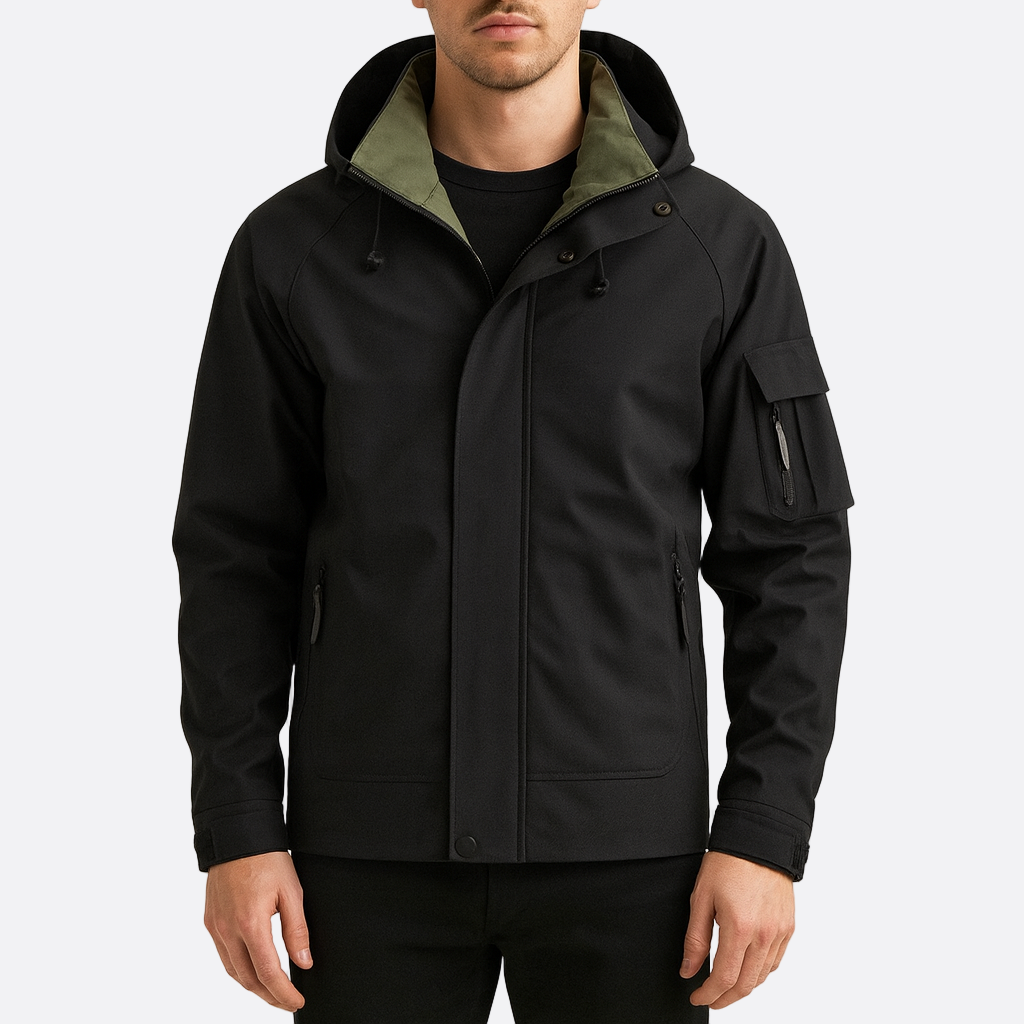 Męska - Kurtka softshell - Stylowy design - Funkcjonalnymi kieszeniami - Idealna na każdą pogodę
