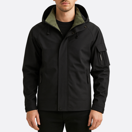 Męska - Kurtka softshell - Stylowy design - Funkcjonalnymi kieszeniami - Idealna na każdą pogodę