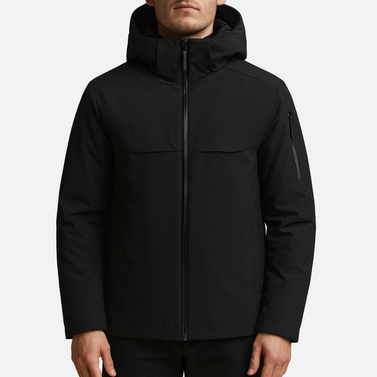 Męska - Kurtka softshell z kapturem - Stylowa i wygodna odzież na każdą pogodę - Kurtka outdoor