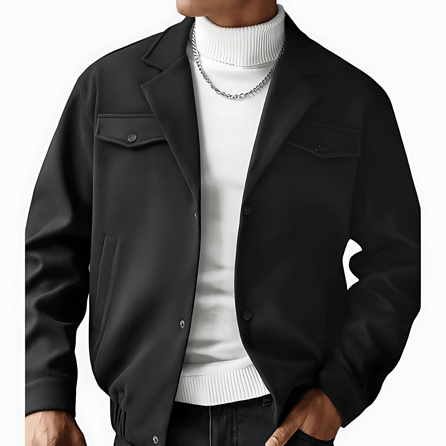 Męska - Lekka kurtka zimowa - Jednowarstwowa konstrukcja - Idealna na zimowe dni