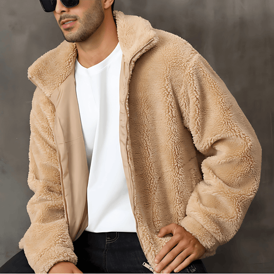 Męska - Płaszcz zimowy - Ciepła podszewka z futra - Elegancki i komfortowy na zimę