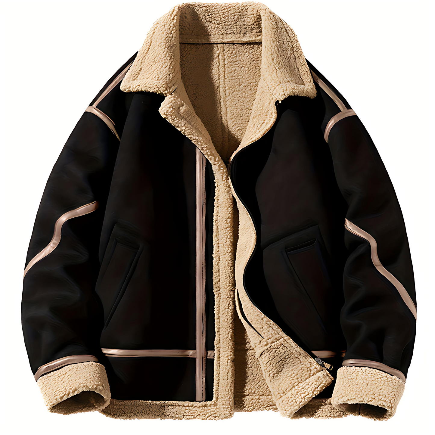 Męska - Płaszcz zimowy - Styl retro - Ciepły materiał - Elegancka odzież na zimę