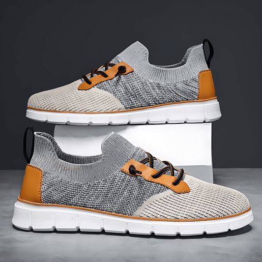 Męska - Sneakersy Mesh - Niskie sznurowane cholewki - Niskie wykończenie - Wygodne do codziennego noszenia