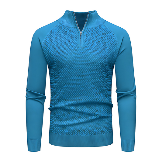 Męska - Sweter dzianinowy - Przytulny i stylowy - Idealny na chłodne dni