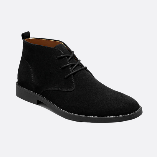 Męska - Sznurowane Buty - Zamszowe - Klasyczny Styl - Eleganckie Obuwie na Każdą Okazję