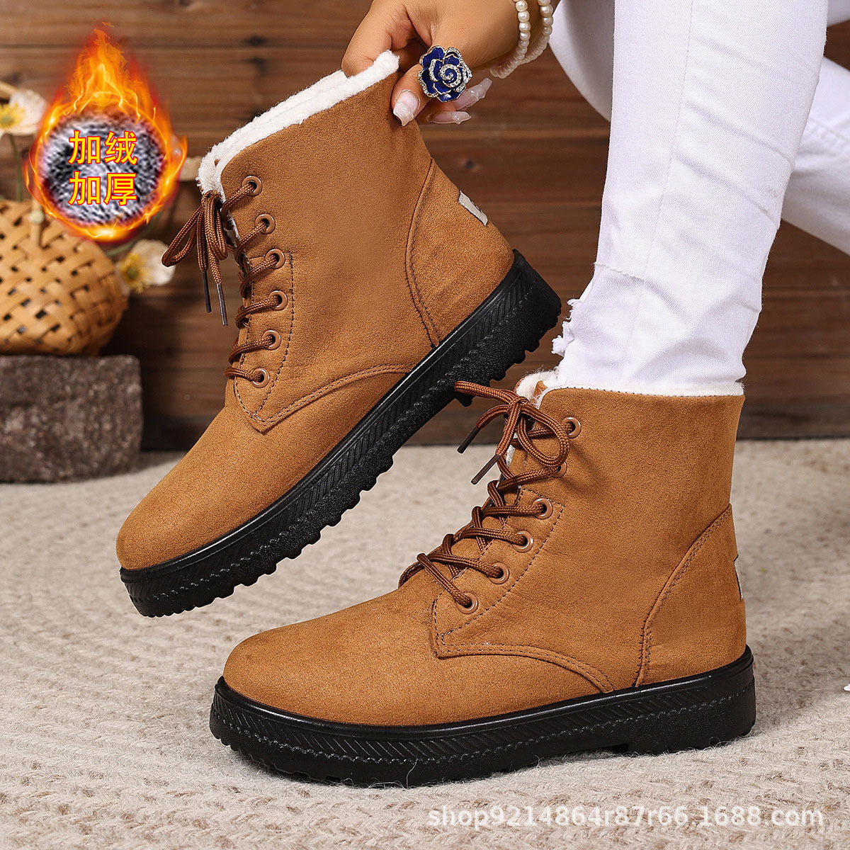 Damska - Buty zimowe - Ciepła podszewka - Stylowe i wygodne na mroźne dni