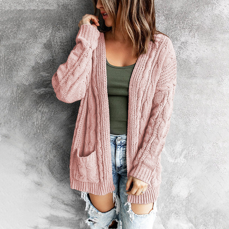 Damska - Kardigan - Dzianina na drutach - Styl casual fit - Komfortowy i modny
