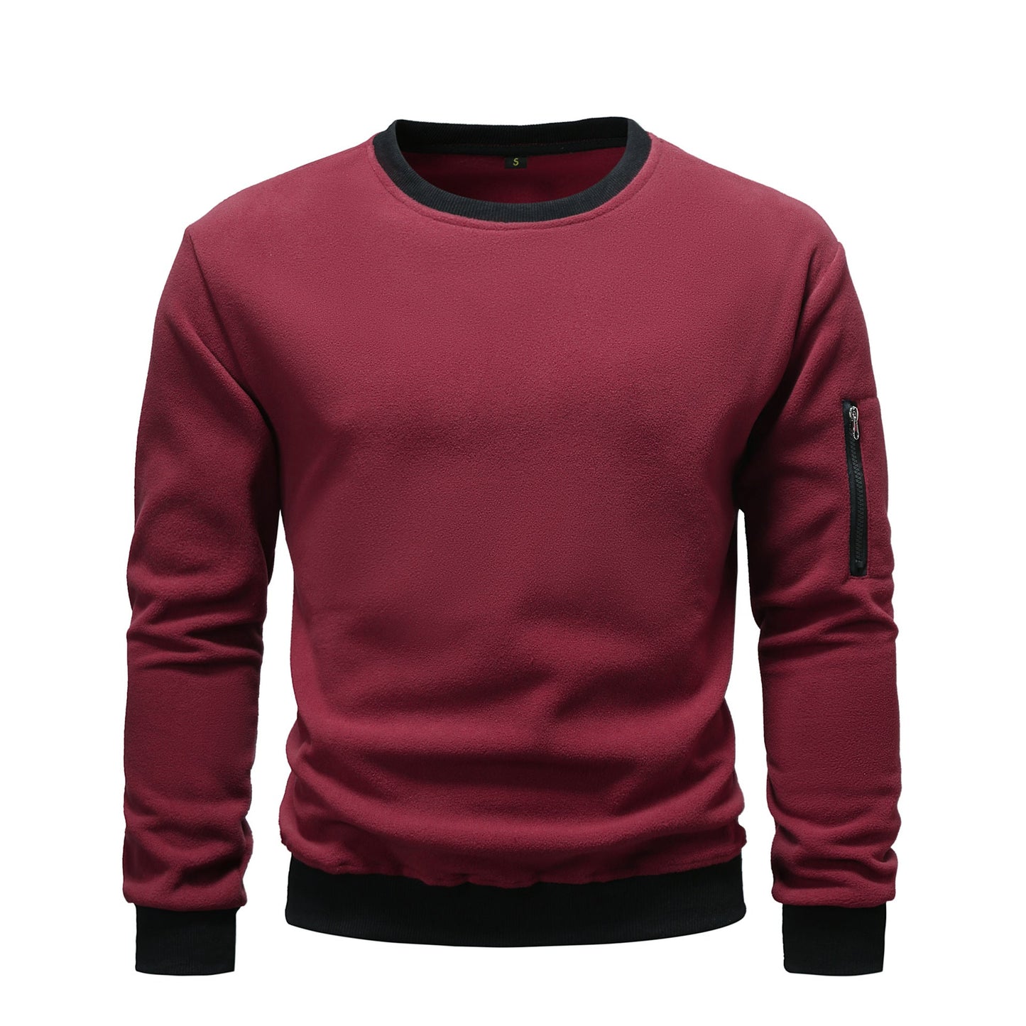 Męska - Przytulny sweter polarowy - Zamek błyskawiczny, kieszenie - Idealny na chłodne dni