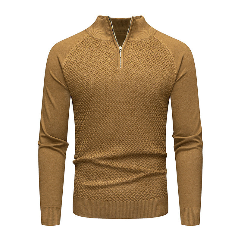 Męska - Sweter dzianinowy - Przytulny i stylowy - Idealny na chłodne dni