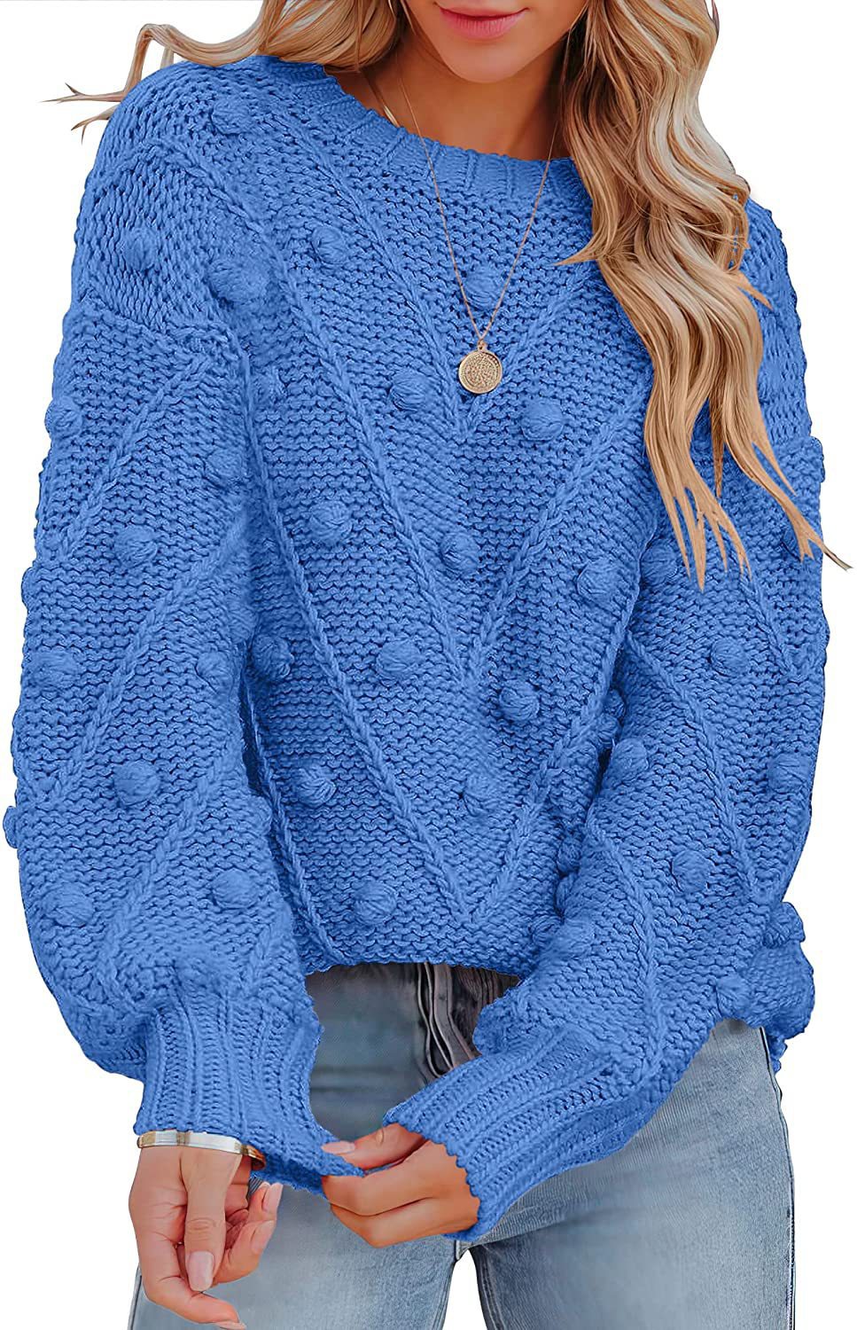 Damska - Sweter - Dzianina z unikalnym wzorem - Stylowy i wygodny sweter na każdą okazję