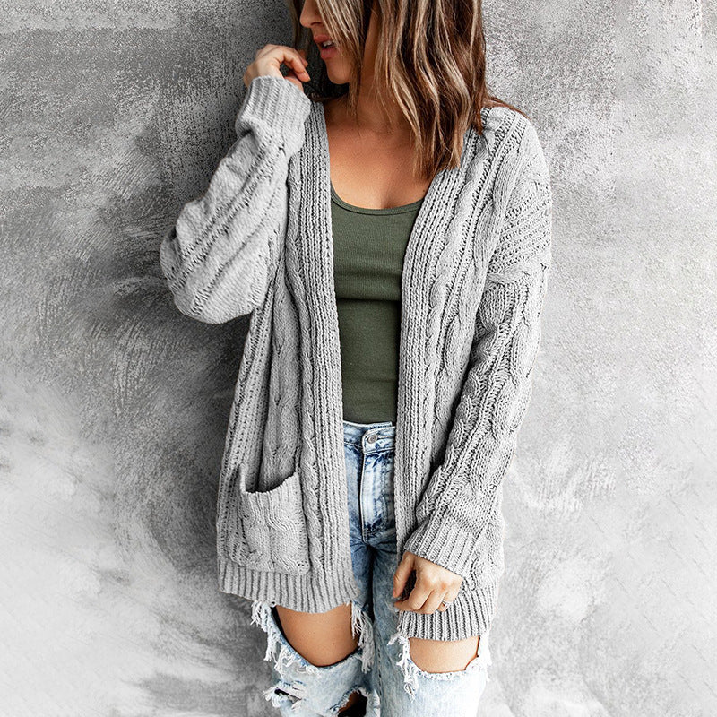 Damska - Kardigan - Dzianina na drutach - Styl casual fit - Komfortowy i modny