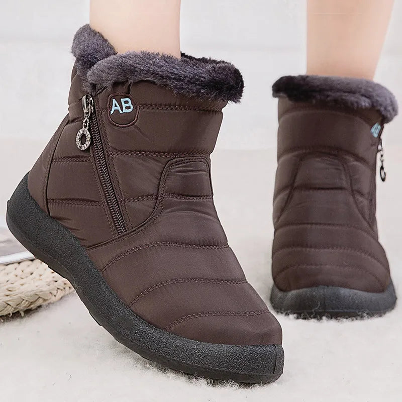 Damska - Buty zimowe śniegowe - Solidna podeszwa - Styl casualowy - Idealne na zimowe przygody