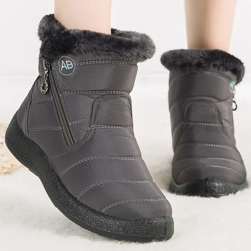 Damska - Buty zimowe śniegowe - Solidna podeszwa - Styl casualowy - Idealne na zimowe przygody