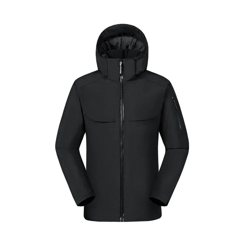 Męska - Kurtka softshell z kapturem - Stylowa i wygodna odzież na każdą pogodę - Kurtka outdoor
