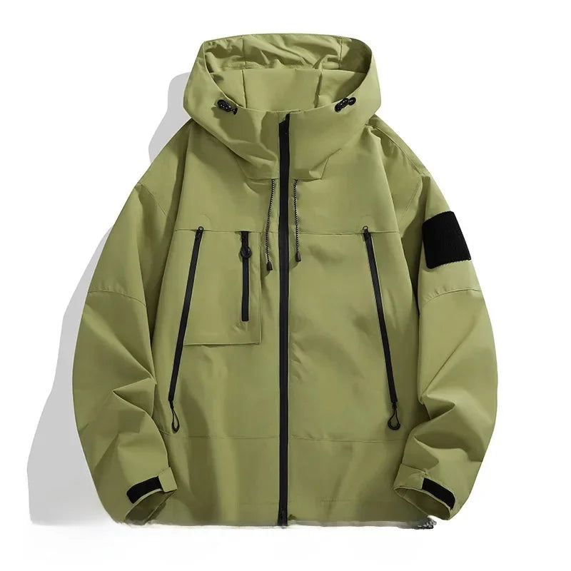 Męska - Kurtka softshell z kapturem - Stylowy design i wszechstronność - Idealna na każdą pogodę