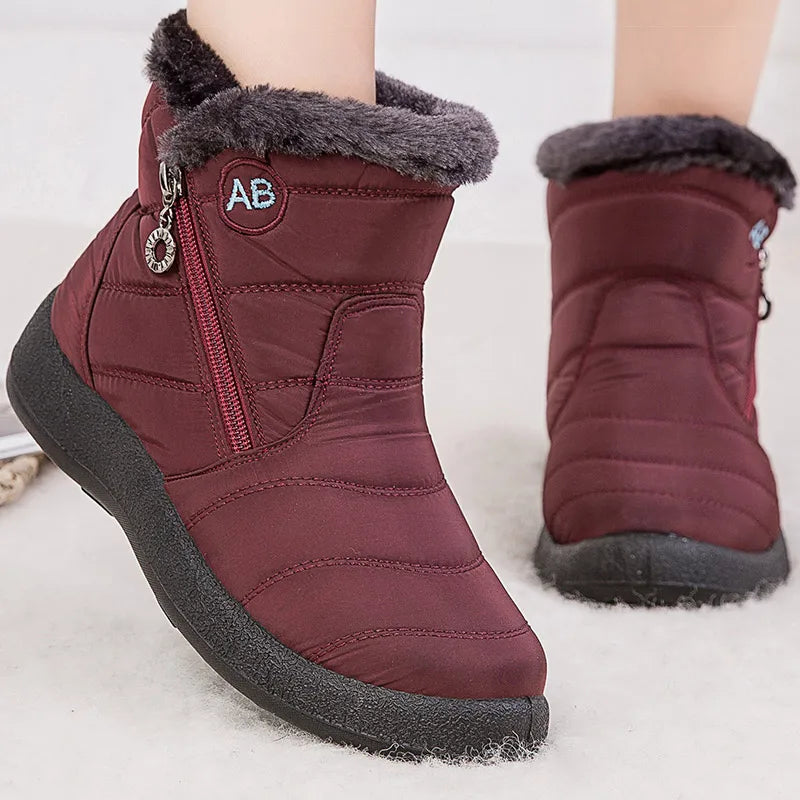 Damska - Buty zimowe śniegowe - Solidna podeszwa - Styl casualowy - Idealne na zimowe przygody