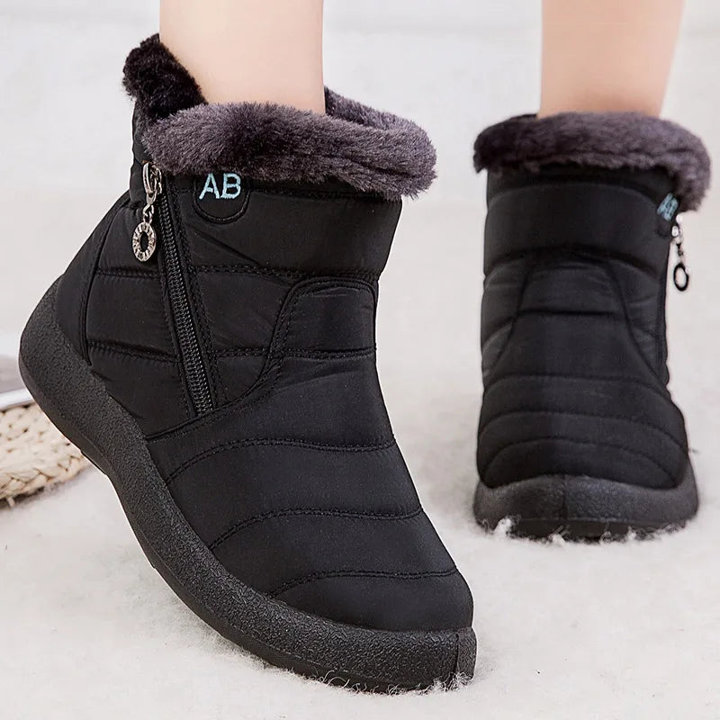 Damska - Buty zimowe śniegowe - Solidna podeszwa - Styl casualowy - Idealne na zimowe przygody
