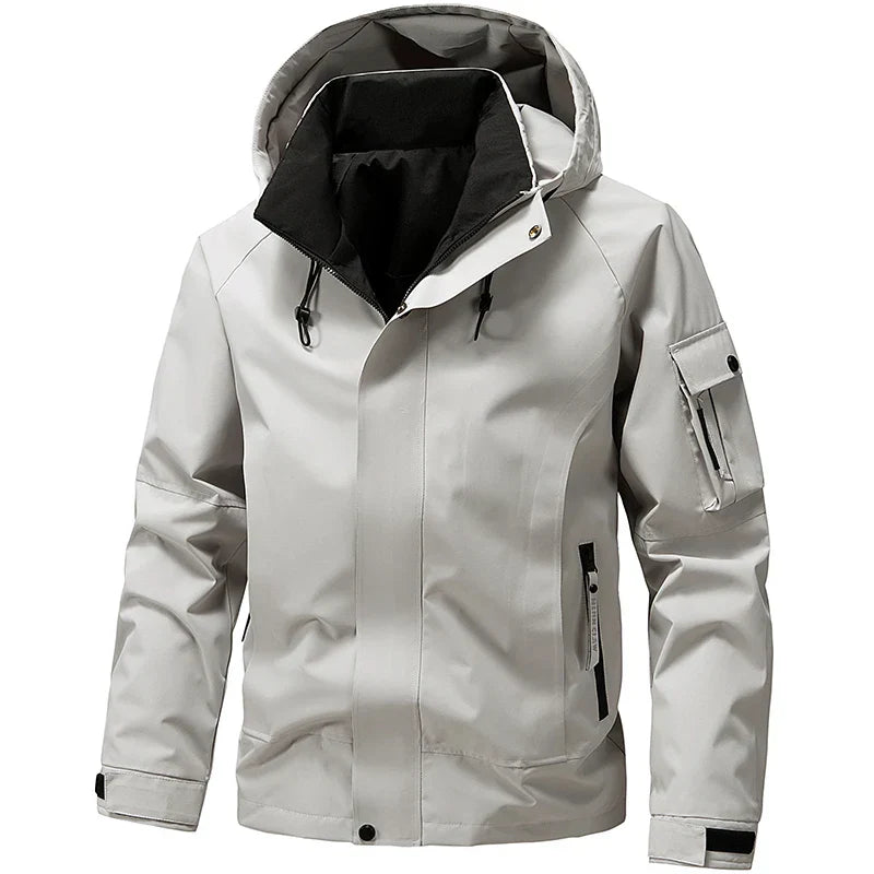 Męska - Kurtka softshell - Stylowy design - Funkcjonalnymi kieszeniami - Idealna na każdą pogodę
