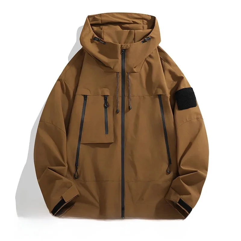 Męska - Kurtka softshell z kapturem - Stylowy design i wszechstronność - Idealna na każdą pogodę