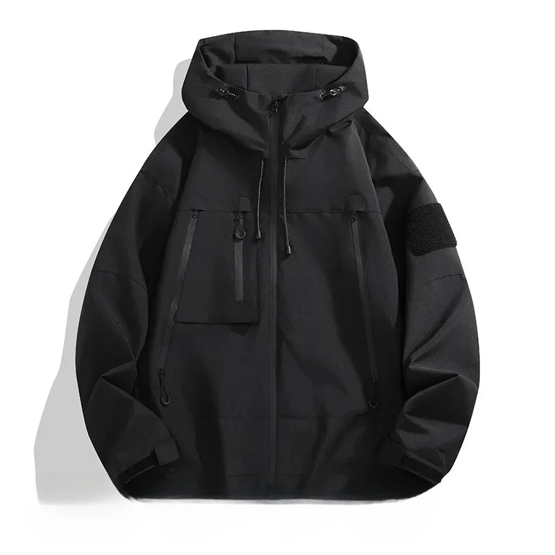 Męska - Kurtka softshell z kapturem - Stylowy design i wszechstronność - Idealna na każdą pogodę