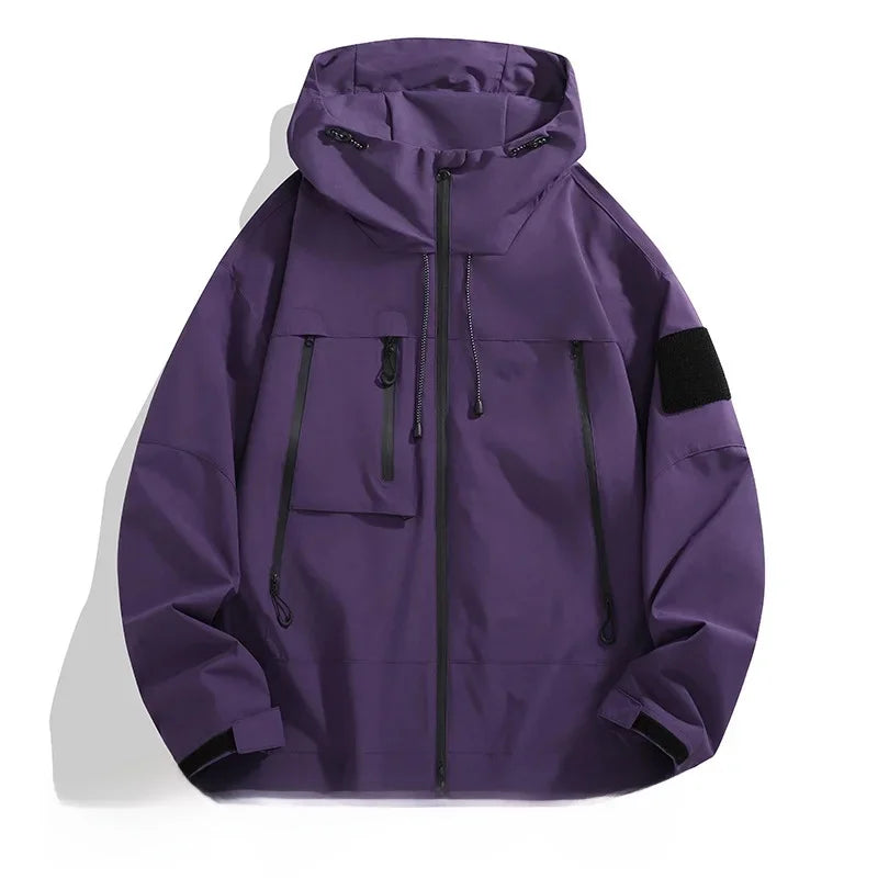 Męska - Kurtka softshell z kapturem - Stylowy design i wszechstronność - Idealna na każdą pogodę
