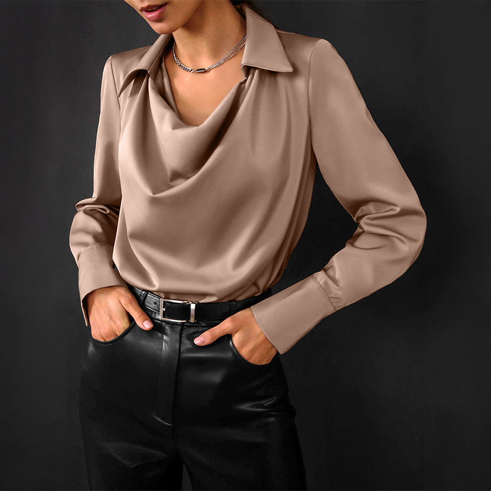 Damska - Bluzka - Jedwabna - Elegancki i stylowy top na każdą okazję - Idealna na wyjścia i spotkania