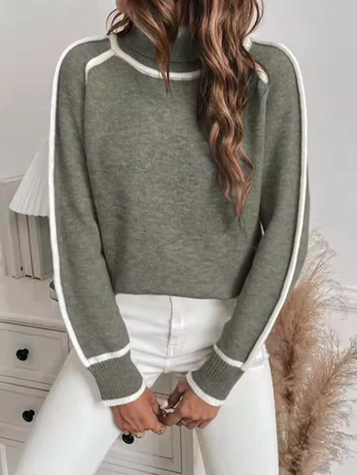 Damska - Sweter - Dzianina wełniana - Luźny krój - Stylowy sweter na każdą okazję