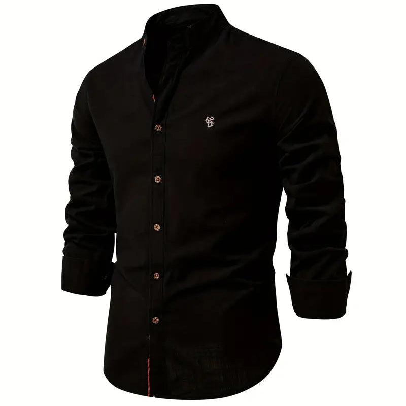 Męska - Koszula zapinana na guziki - Miękka tkanina - Stylowy krój - Stylowy na co dzień