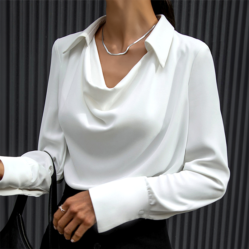 Damska - Bluzka - Jedwabna - Elegancki i stylowy top na każdą okazję - Idealna na wyjścia i spotkania