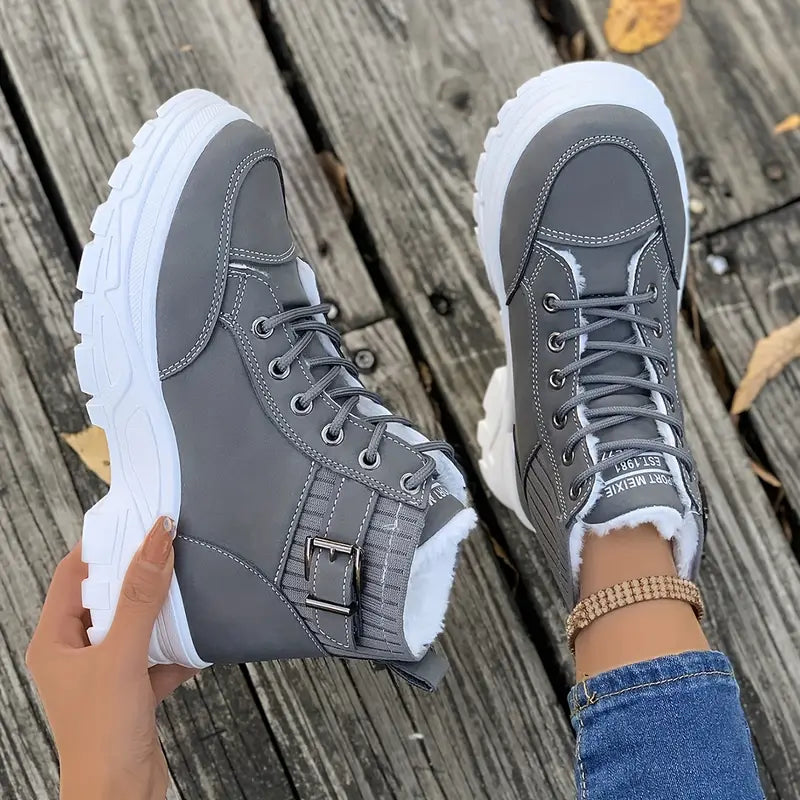 Damska - Buty zimowe - Ciepła wyściółka - Wodoodporny materiał - Idealne do aktywności zimowych