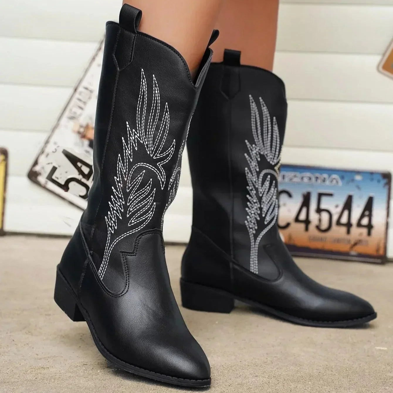Damska - Buty kowbojskie - Miękkie i wygodne - Stylowe obuwie na każdą okazję