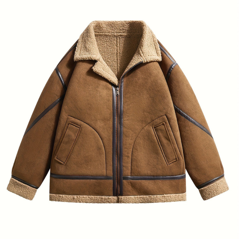 Męska - Płaszcz zimowy - Styl retro - Ciepły materiał - Elegancka odzież na zimę