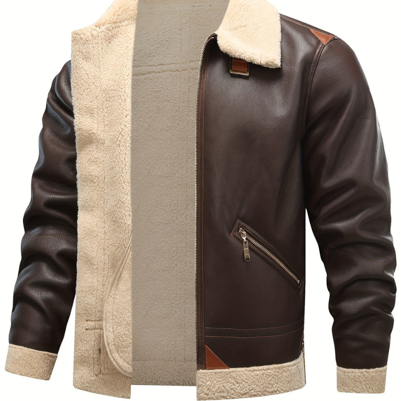 Męska - Wiatroszczelna kurtka zimowa - Ciepła podszewka - Idealna na zimowe wyprawy