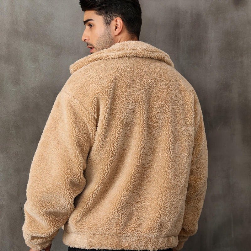 Męska - Płaszcz zimowy - Ciepła podszewka z futra - Elegancki i komfortowy na zimę