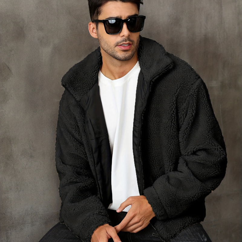 Męska - Płaszcz zimowy - Ciepła podszewka z futra - Elegancki i komfortowy na zimę