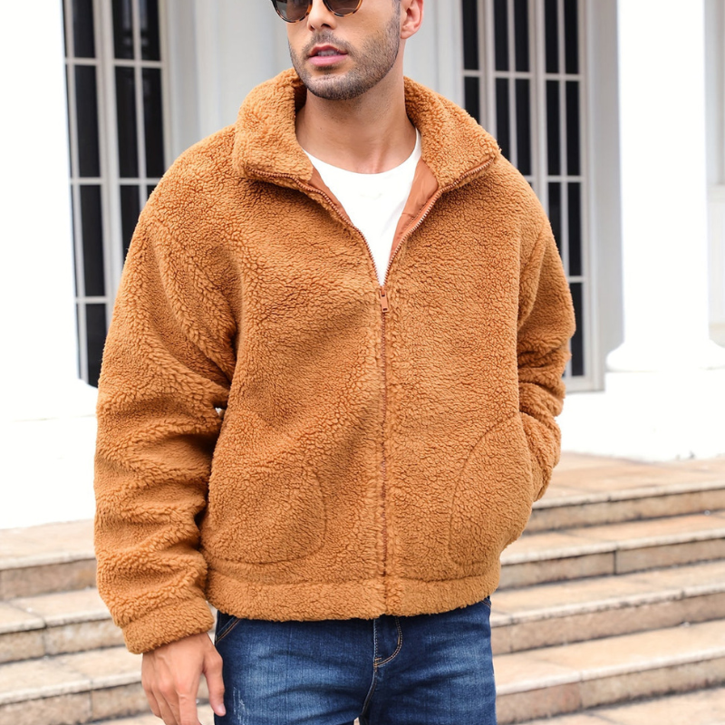 Męska - Płaszcz zimowy - Ciepła podszewka z futra - Elegancki i komfortowy na zimę