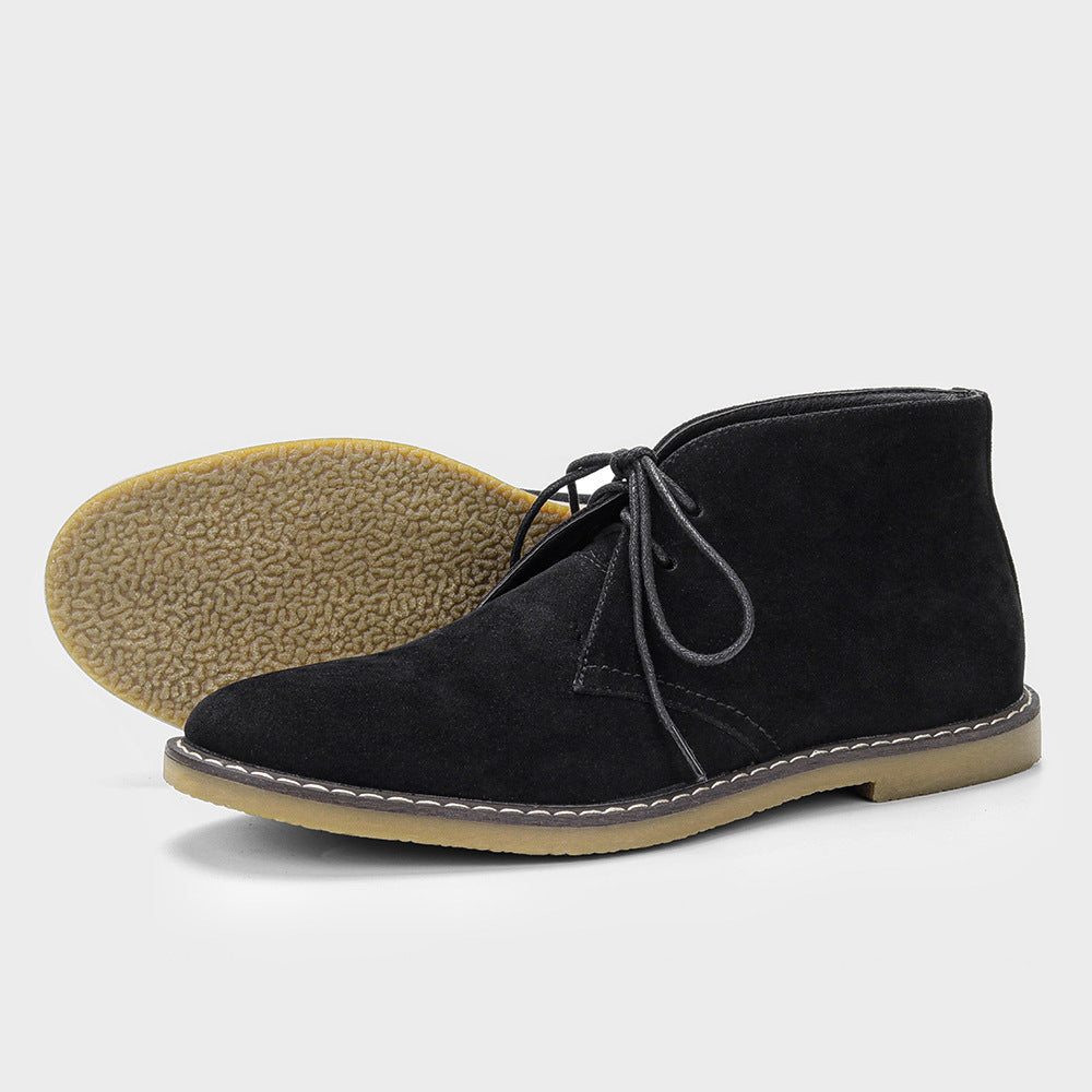 Męska - Buty pustynne w stylu vintage - Zamszu - Eleganckie obuwie na każdą okazję